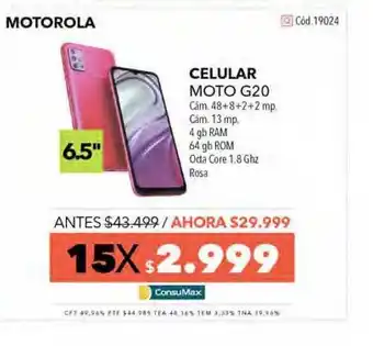 Nexon Celular Moto G20 Motorola oferta