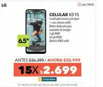 Nexon Celular K51s Lg oferta