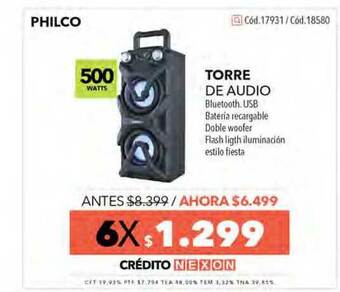 Nexon Torre De Audio Philco oferta