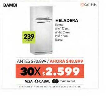 Nexon Bambi Heladera oferta