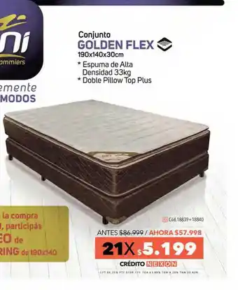 Nexon Golden Flex Conjunto 190x140x30 cm oferta