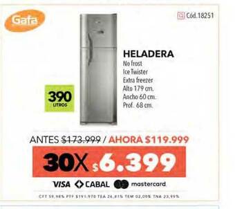 Nexon Gafa Heladera oferta