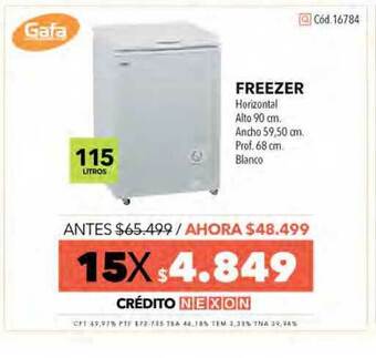 Nexon Gafa Freezer Horizontal oferta