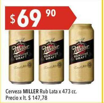 Hergo Cerveza Miller Rub Lata x 473cc oferta