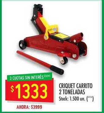 Changomas Criquet Carrito 2 Toneladas oferta