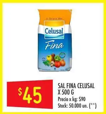 Changomas Sal Fina Celusal x 500g oferta