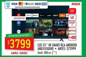Changomas Led 55'' 4k Smart Rca Android And55fxuhd oferta