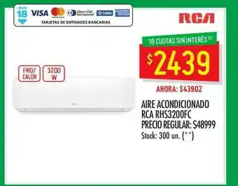 Changomas Aire Acondicionador Rca Rhs3200fc oferta