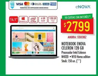 Changomas Notebook Enova Celeron 128 Gb oferta