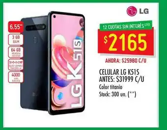 Changomas Celular Lg K51s oferta
