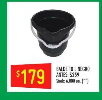 Changomas Balde 10 L Negro oferta
