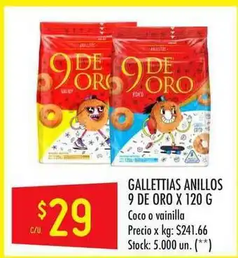 Changomas Galletitas Anillos 9 De Oro x 120g oferta