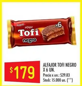 Changomas Alfajor Tofi Negro x 6un oferta