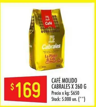 Changomas Café Molido Cabrales x 260g oferta