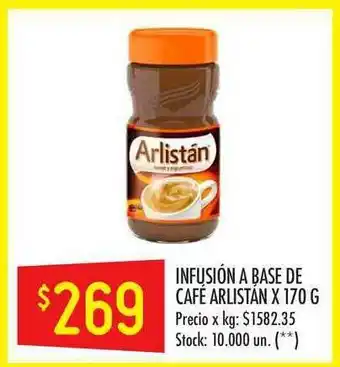 Changomas Infusión A Base De Café Arlistan x 170g oferta