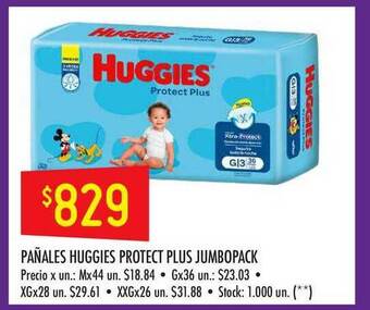 Changomas Pañales Huggies Protect Plus Jumbopack oferta