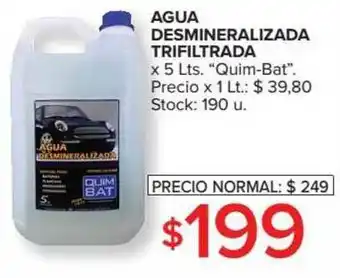 Carrefour Market Agua Desmineralizada Trifiltrada x 5lts oferta
