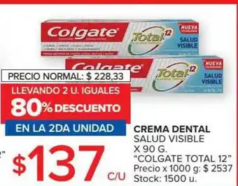 Carrefour Market Crama Dental Salud Visible x 90g oferta
