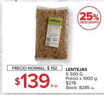 Carrefour Market Lentejas x 500g oferta