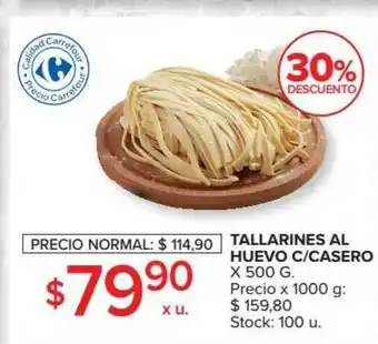 Carrefour Market Tallarines Al Huevo C Casero x 500g oferta