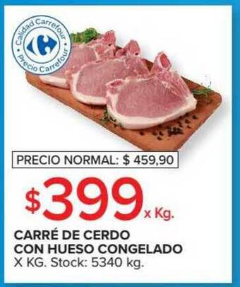 Carrefour Market Carré De Cerdo Con Hueso Congelado oferta