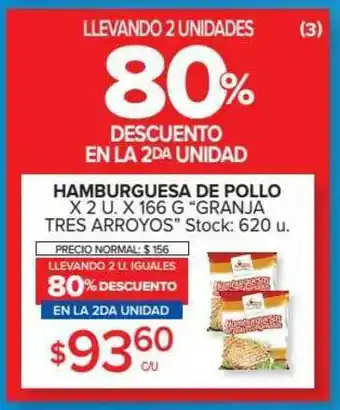 Carrefour Market Hamburguesa De Pollo x 2u oferta