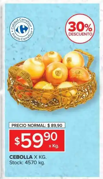 Carrefour Market Cebolla 30% Descuento oferta