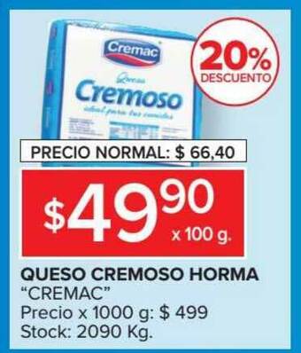 Carrefour Market Queso Cremoso Horma Cremac oferta