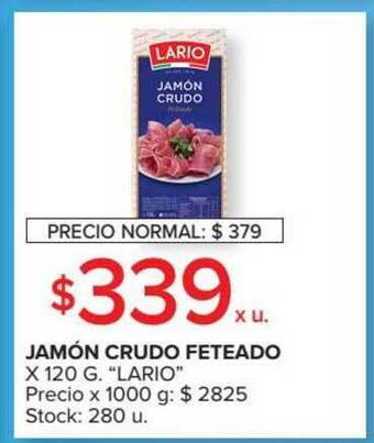 Carrefour Market Jamón Crudo Feteado x 120g oferta