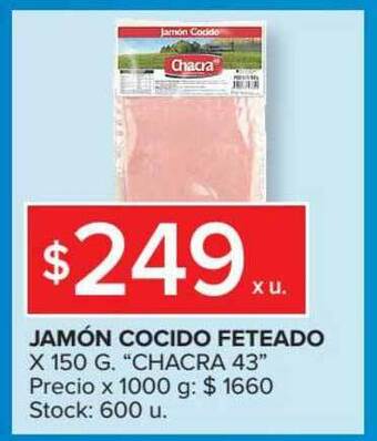 Carrefour Market Jamón Cocido Feteado x 150g oferta