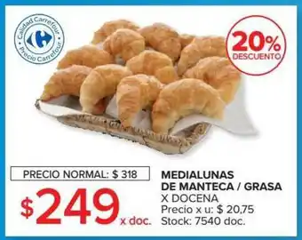 Carrefour Market Medialunas De Manteca Grasa Docena 20% Descuento oferta