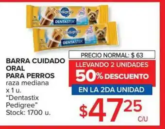 Carrefour Barra Cuidado Oral Para Perros Raza Mediana x 1u oferta