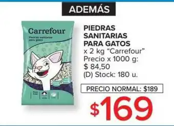 Carrefour Piedras Sanitarias Para Gatos x 2kg oferta