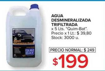 Carrefour Agua Desmineralizada Trifiltrada x 5lts oferta