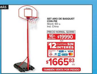 Carrefour Set Aro De Basquet Con Pie oferta