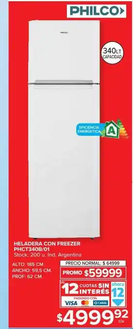 Carrefour Helader Con Freezer Phct34ob 01 oferta