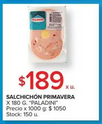 Carrefour Salchichón Primavera x 180g oferta