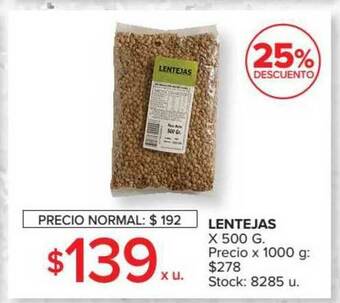 Carrefour Lentejas x 500g oferta