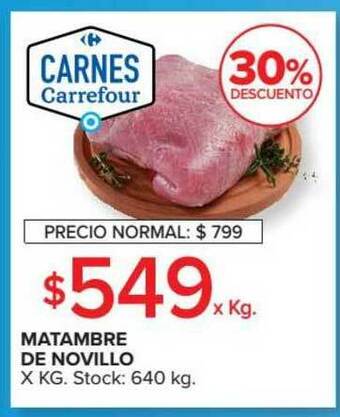 Carrefour Matambre De Novillo oferta
