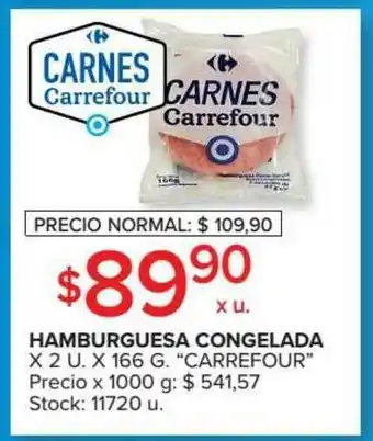 Carrefour Hamburguesa Congelada x2u oferta
