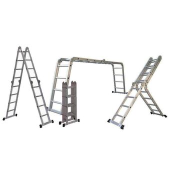 Frávega Escalera articulada de aluminio de 16 escalones oferta