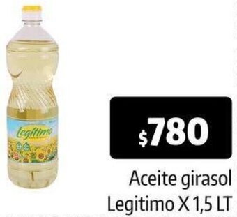 Autoservicio Capo Aceite girasol Legitimo X 1,5 LT oferta
