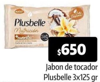 Autoservicio Capo $650 Jabon de tocador Plusbelle 3x125 gr oferta