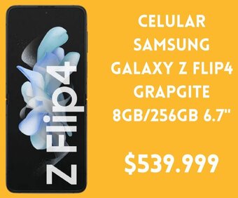 Naldo Lombardi CELULAR SAMSUNG GALAXY Z FLIP4 GRAPGITE 8GB/256GB 6.7" oferta