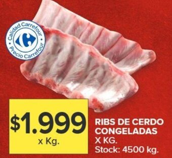 Carrefour RIBS DE CERDO CONGELADAS X KG oferta