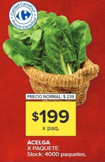 Carrefour ACELGA X PAQUETE oferta