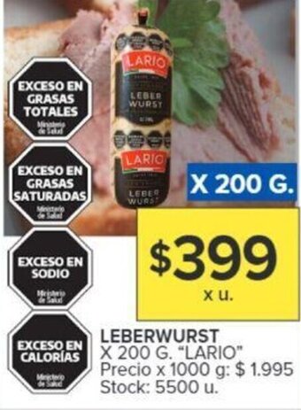 Carrefour LEBERWURST X 200 G oferta