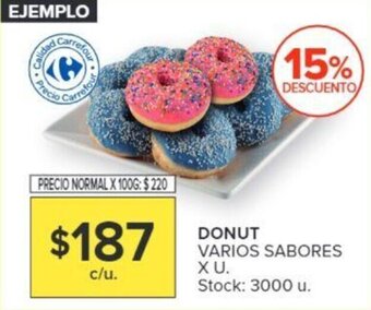 Carrefour DONUT VARIOS SABORES X U oferta
