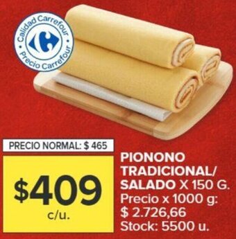 Carrefour PIONONO TRADICIONAL/ SALADO X 150 G oferta