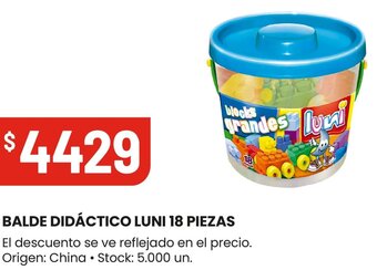 Changomas BALDE DIDÁCTICO LUNI 18 PIEZAS oferta